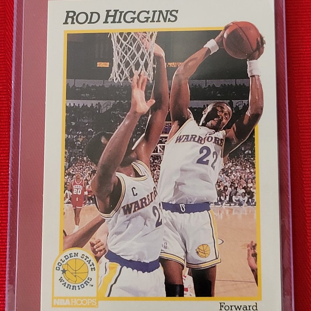 1991 N.B.A. HOOPS, ROD HIGGINS, GOLDEN STATE WARRIORS BASKETBALL CARD!!!